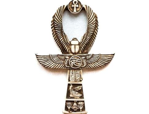 EGYPTSKÝ KŘÍŽ, ANCH starověký symbol, který představuje život, nesmrtelnost a spojení mezi pozemským a božským světem, měl chránit svého nositele před nemocemi, zlými duchy a předčasnou smrtí.